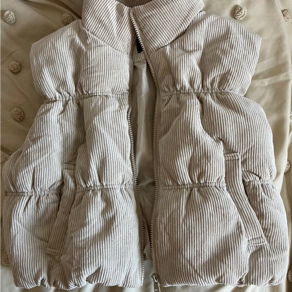 Striped Puffer Vest